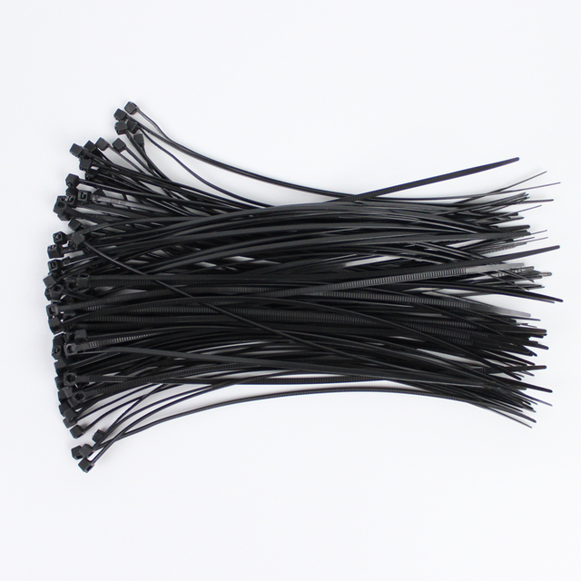 Custom Black & White Nylon Cable Tie Plastic Strip Lock Nylon Cable Tie